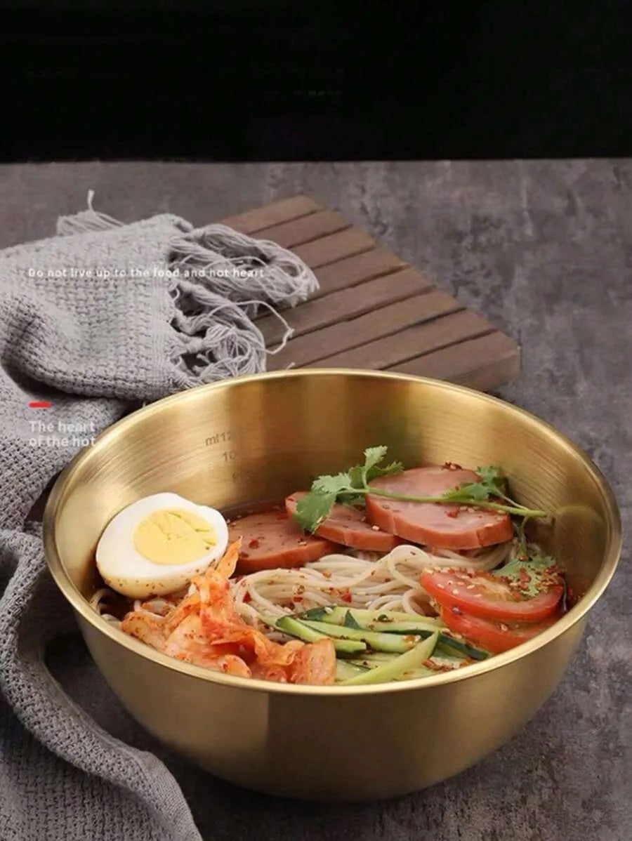 Stainless Steel Mixing Bowl Set (Gold) | Juego de Tazones de Acero Inoxidable Dorado