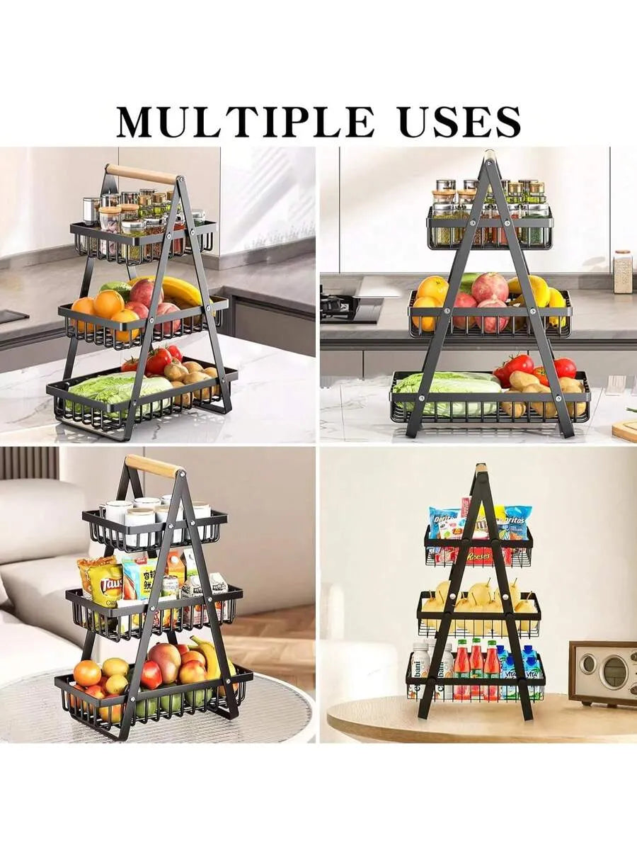 3-Tier Kitchen Storage Rack | Organizador de Cocina de 3 Niveles