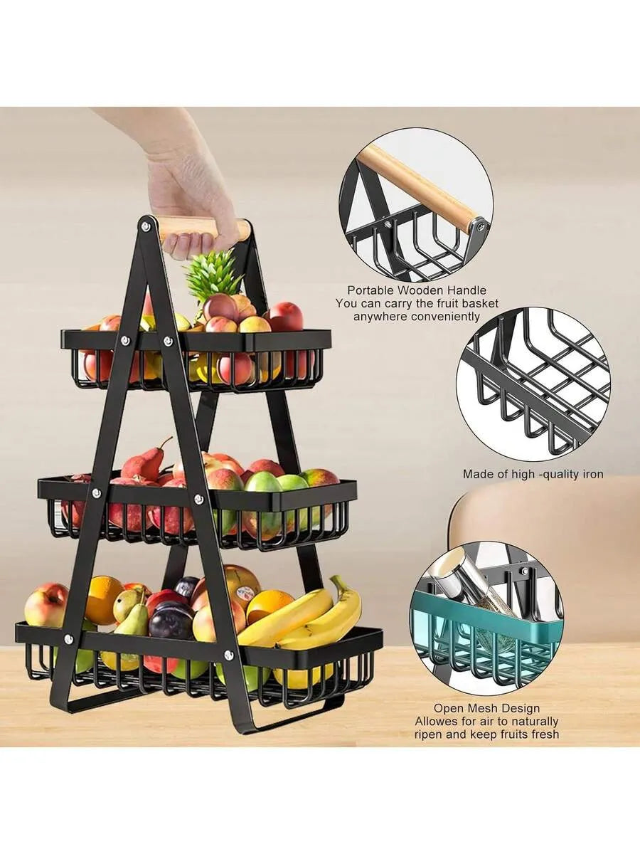 3-Tier Kitchen Storage Rack | Organizador de Cocina de 3 Niveles