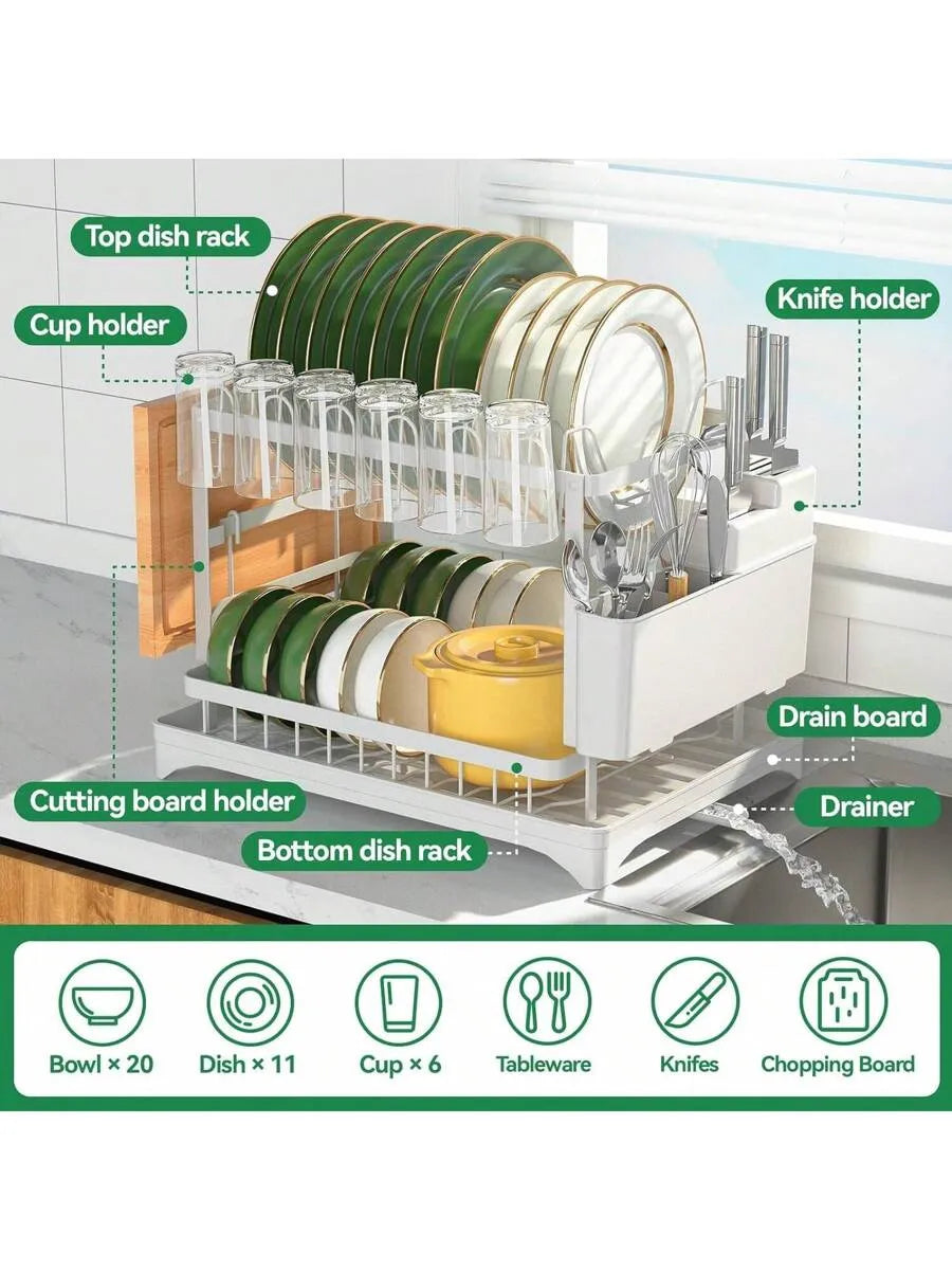 Dish Rack/Organizador de platos Blanco