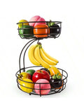 🚚 FREE SHIPPING Cesta de frutas de 2 niveles con gancho para bananas / 2-Tier Fruit Basket with Banana Hook